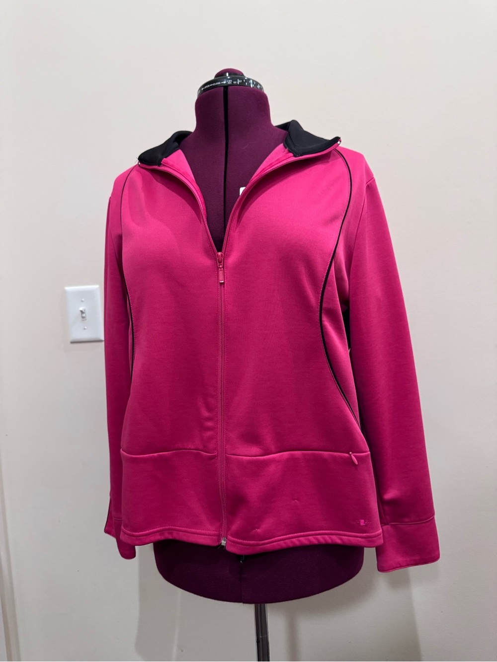 Athletic Works Women's Pink Full-Zip Hoodie Jacket